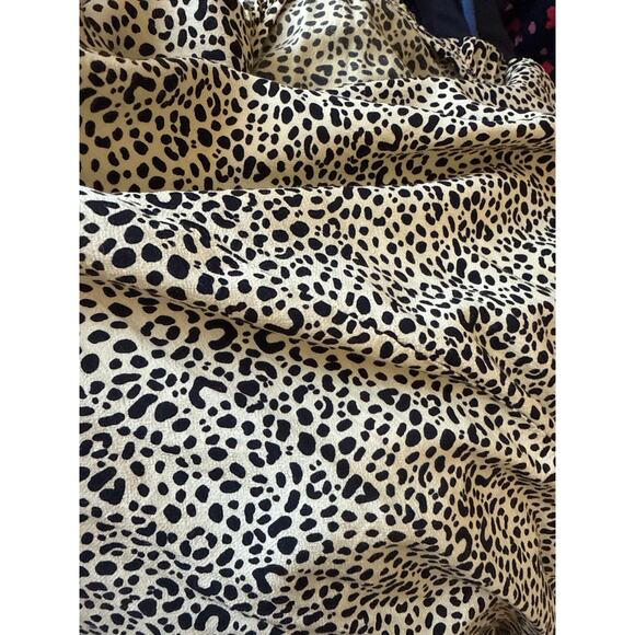 LACAUSA Yellow Leopard Midi Strappy Dress Size Medium - Picture 5 of 7